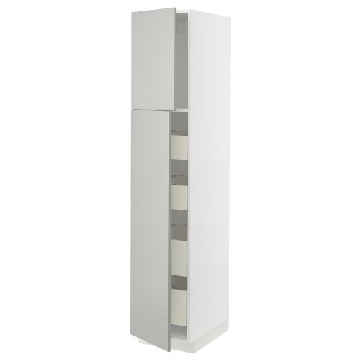 METOD, high cabinet with 2 doors/4 drawers, 40x60x200 cm, 195.393.35