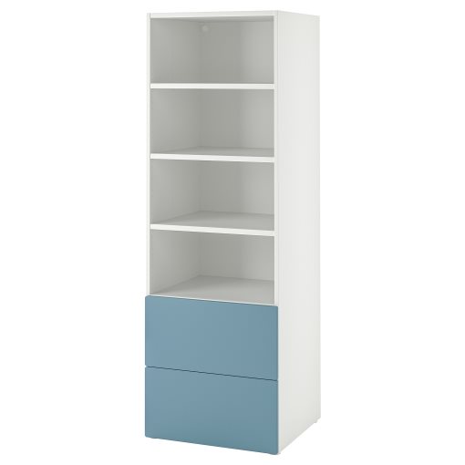 SMASTAD/PLATSA, bookcase with 2 drawers, 60x57x181 cm, 195.426.44