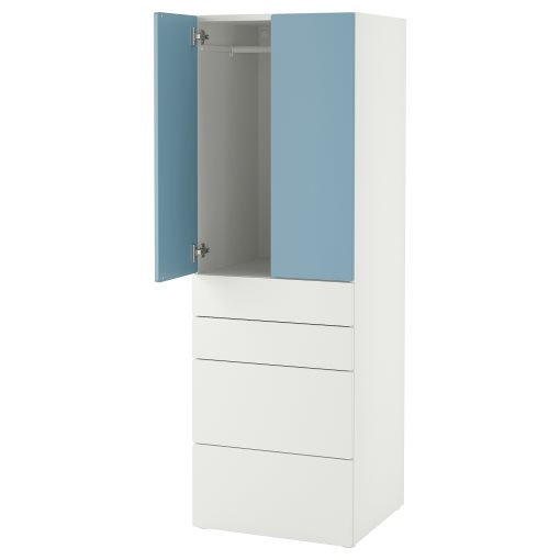 SMASTAD/PLATSA, wardrobe with 4 drawers, 60x57x181 cm, 195.465.38