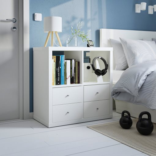 KALLAX, ραφιέρα με 4 συρτάρια, 77x77 cm, 195.529.49