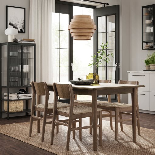 SKANSNAS, table and 4 chairs, 150/205 cm, 195.615.95