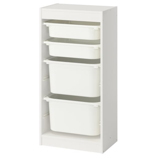 TROFAST, storage combination with boxes, 46x30x94 cm, 195.749.51