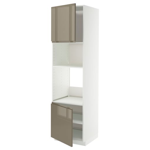 METOD, high cabinet for oven/microwave with 2 doors/shelves, 60x60x220 cm, 195.771.53