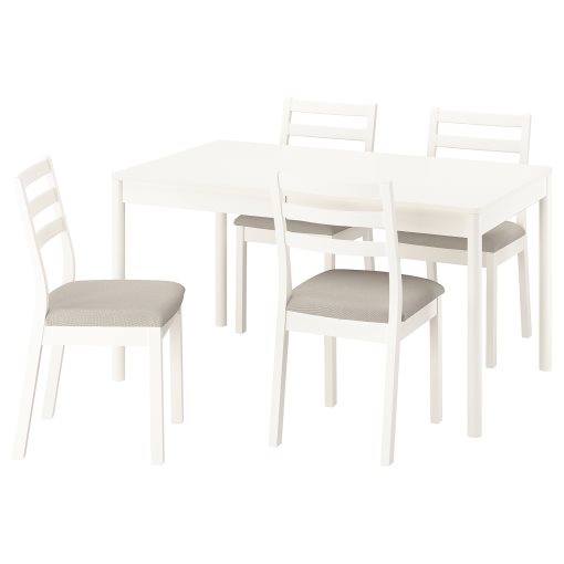 TONSTAD/TONSTAD, τραπέζι και 4 καρέκλες, 140/196x85 cm, 196.123.78