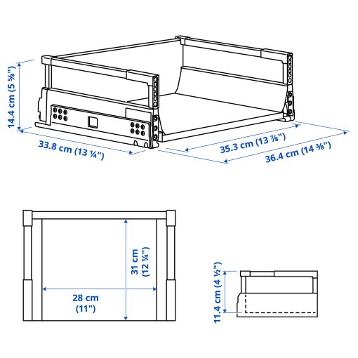 MAXIMERA, drawer medium, 40x37 cm, 202.850.35