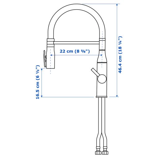 TOLLSJÖN, kitchen mixer tap/handspray, 203.416.92