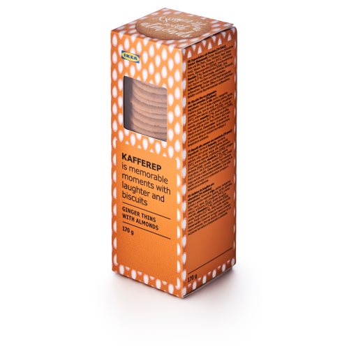 KAFFEREP, ginger thins with almonds, 170 g, 203.749.08
