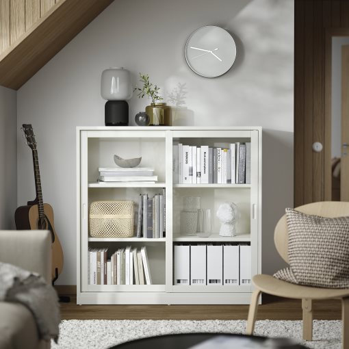 TONSTAD, cabinet with sliding glass doors, 120x37x116 cm, 204.888.96