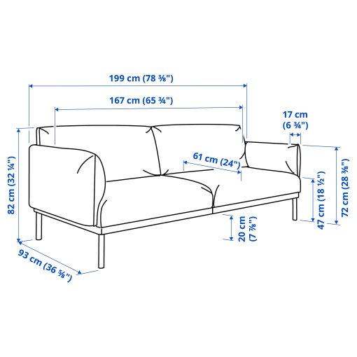 APPLARYD, 2-seat sofa, 205.062.25