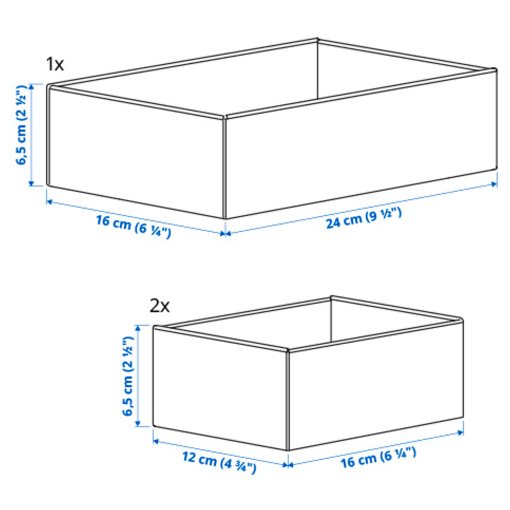 UPPDATERA, κουτί, σετ 3 τεμ., 205.441.85