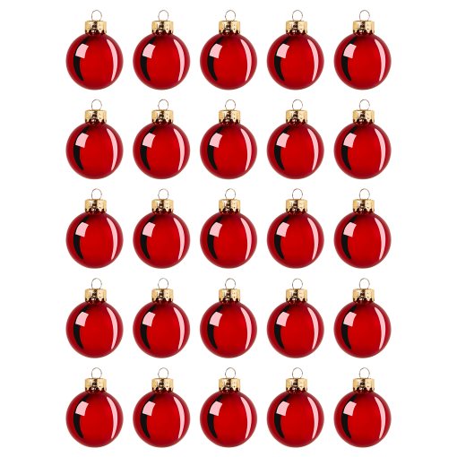 VINTERFINT, decoration bauble/glass/25 pack, 3.5 cm, 205.534.05