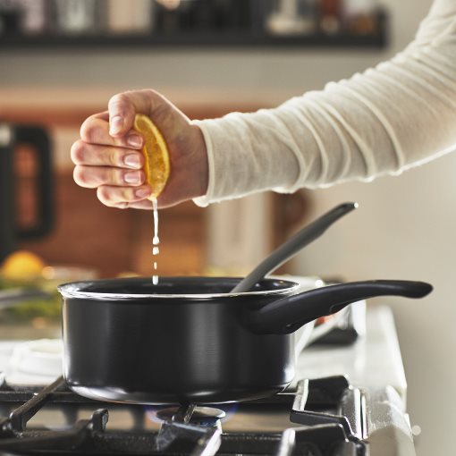 HEMLAGAD, pot with lid non-stick coating, 2 l, 205.809.13