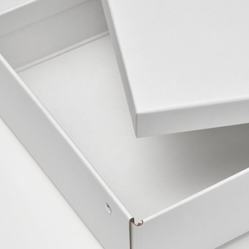 FJÄDERHARV, storage box with lid, 25x35x8 cm, 205.968.91