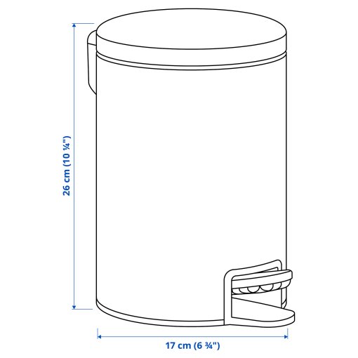 GANSJÖN, waste bin, 3 l, 206.054.71