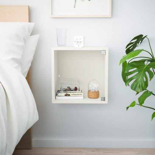 EKET, wall cabinet with glass door, 293.363.56