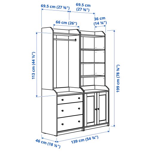 HAUGA, storage combination, 293.886.37