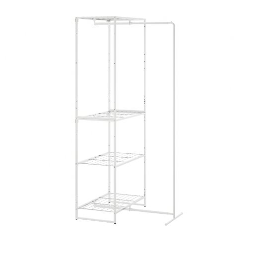 JOSTEIN, shelving unit with drying rack/in/outdoor/wire, 61x53/117x180 cm, 294.372.61