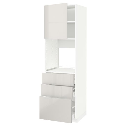 METOD, high cabinet for oven with door/3 drawers, 60x60x200 cm, 294.550.47