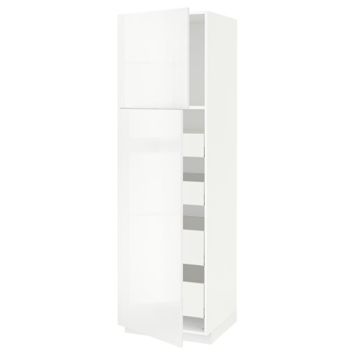 METOD, high cabinet with 2 doors/4 drawers, 60x60x200 cm, 294.656.64