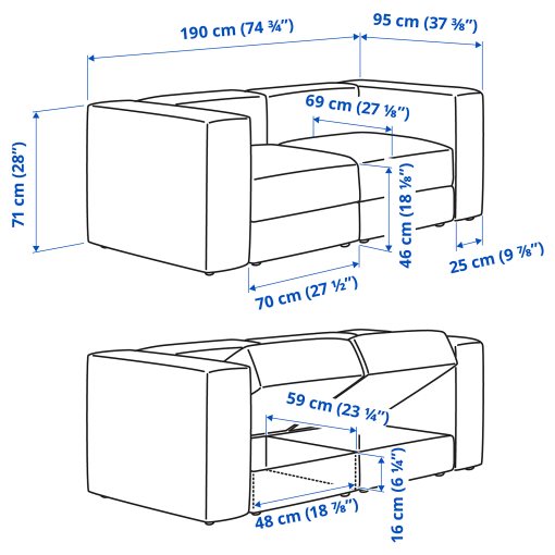 JÄTTEBO, 2-seat modular sofa, 294.714.05