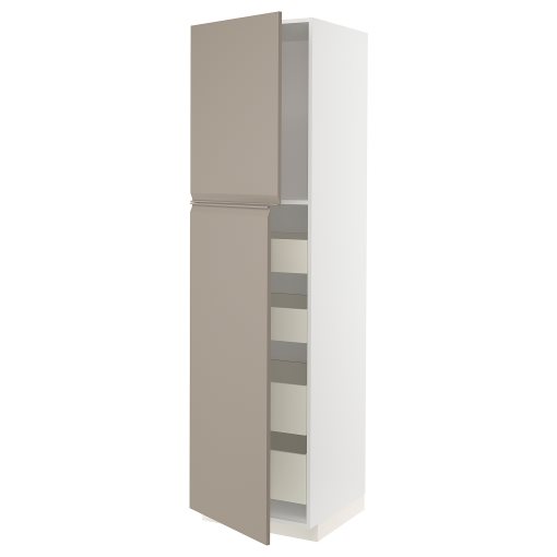 METOD, high cabinet with 2 doors/4 drawers, 60x60x220 cm, 294.920.78