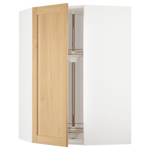 METOD, corner wall cabinet with carousel, 68x100 cm, 295.093.28