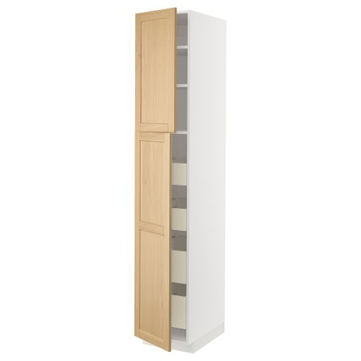 METOD, high cabinet with 2 doors/4 drawers, 40x60x220 cm, 295.095.02