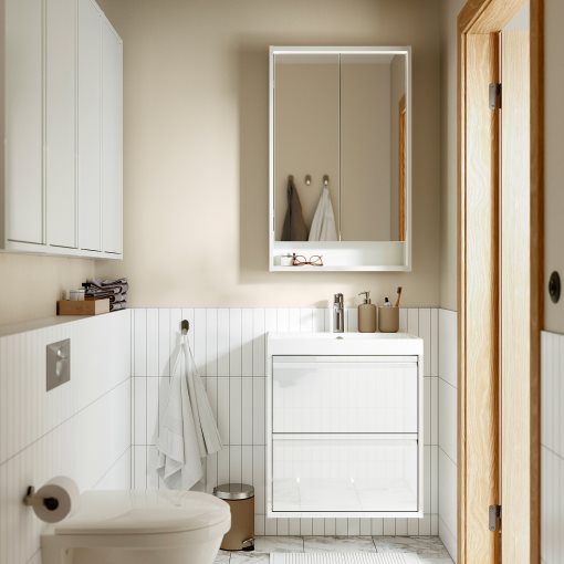 ANGSJON/BACKSJON, wash-stand with drawers/wash-basin/tap, 60x48x69 cm, 295.140.37