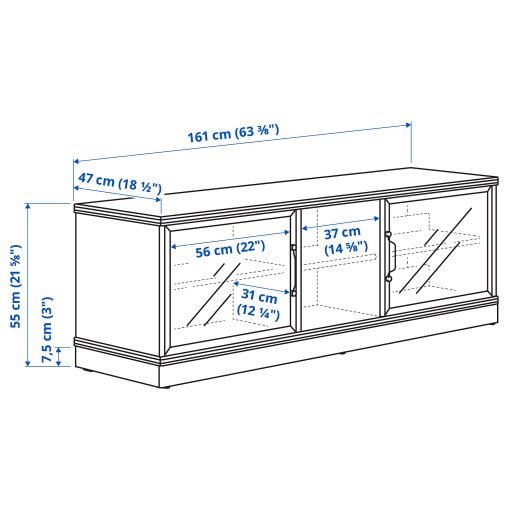LANESUND, TV storage combination, 322x47x81 cm, 295.147.30