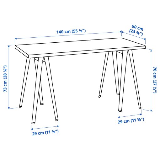LAGKAPTEN/NARSP, desk, 140x60 cm, 295.234.71