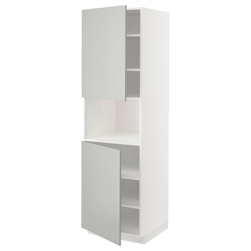 METOD, high cabinet for microwave with 2 doors/shelves, 60x60x200 cm, 295.381.75