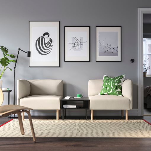 LILLEHEM, 2-seat modular sofa with side table, 295.697.46