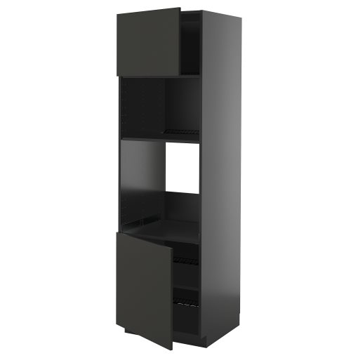 METOD, high cabinet for oven/microwave with 2 doors/shelves, 60x60x200 cm, 295.869.82