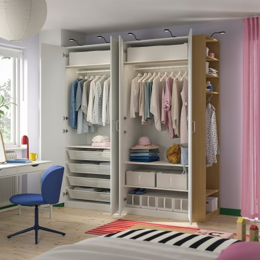 PAX/FORSAND, wardrobe combination, 220x60x236 cm, 296.070.36