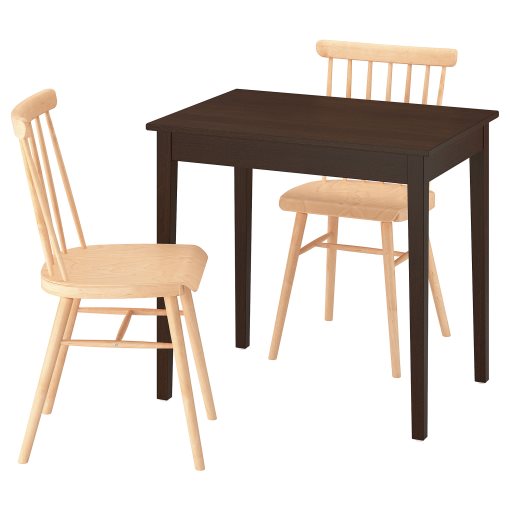 NÄSINGE/HÖGVED, table and 2 chairs, 80x60 cm, 296.101.47