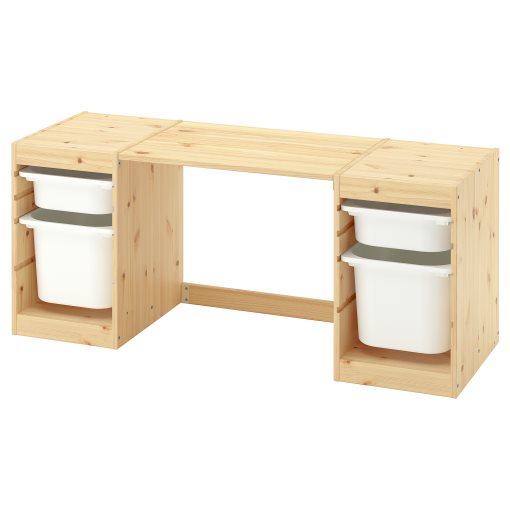 TROFAST, desk with storage boxes, 124x44x52 cm, 296.138.48