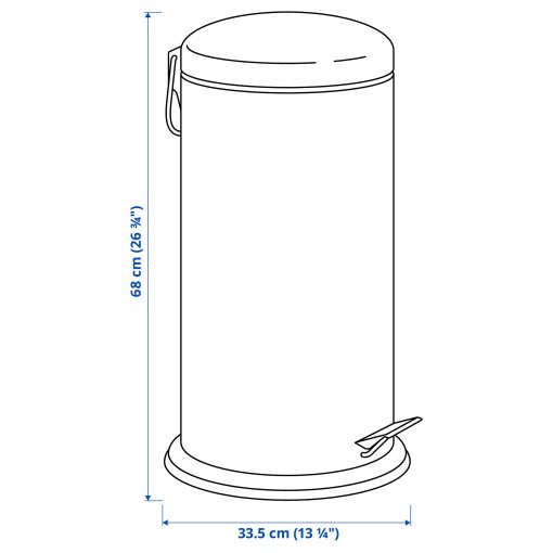 MJÖSA, pedal bin, 30 l, 304.228.62