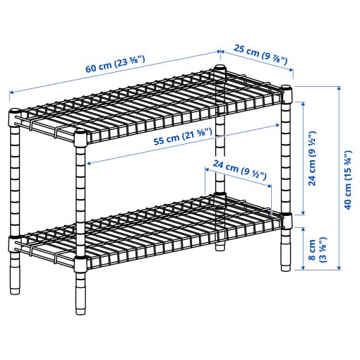 OMAR, shelving unit, 60x25x40 cm, 304.830.73
