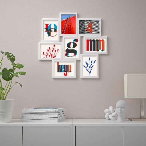 VÄXBO, art card/Red-blue love/8 pack, 13x18 cm, 305.608.15