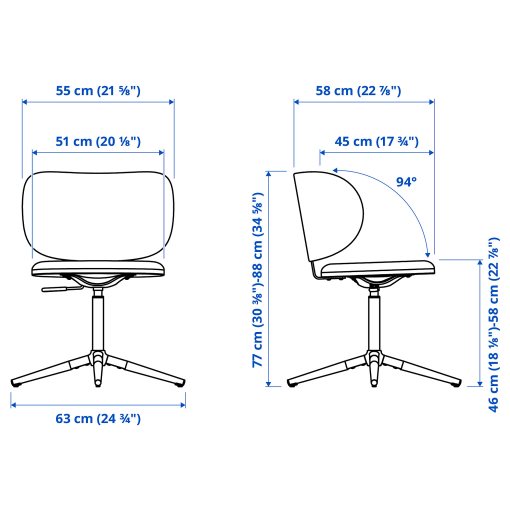KRYLBO, swivel chair, 305.735.87