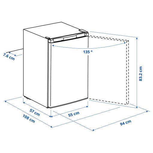 LAGAN, fridge freestanding with freezer compartment, 97/16 l, 305.788.01