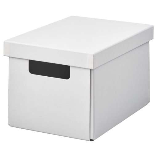 FJÄDERHARV, storage box with lid, 18x25x16 cm, 305.968.95