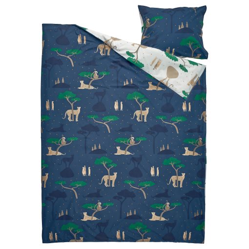 SANDLÖPARE, duvet cover and pillowcase, 150x200/50x60 cm, 306.031.98