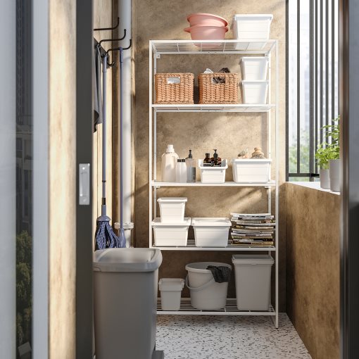 JOSTEIN, ραφιέρα/εσωτερικού/εξωτερικού χώρου/σύρμα, 81x40x180 cm, 394.372.13