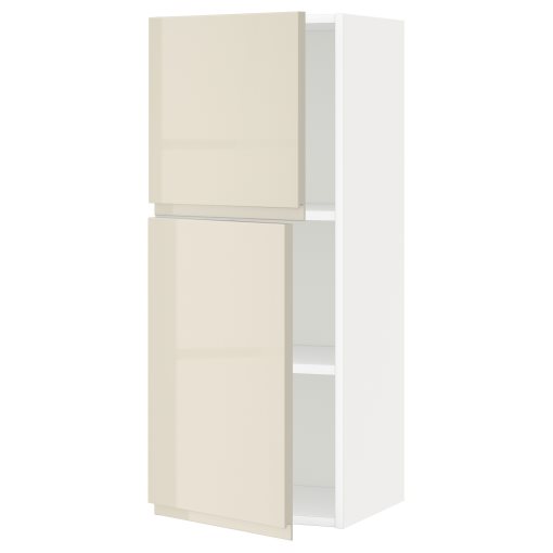 METOD, wall cabinet with shelves/2 doors, 40x100 cm, 394.554.00