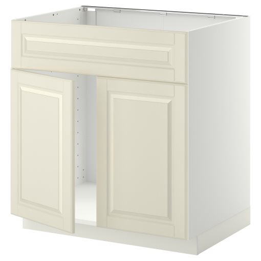 METOD, base cabinet for sink with 2 doors/front, 80x60 cm, 394.563.91