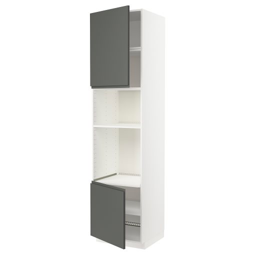 METOD, high cabinet for oven/microwave with 2 doors/shelves, 60x60x240 cm, 394.571.02