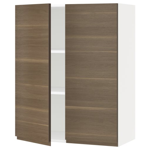 METOD, wall cabinet with shelves/2 doors, 80x100 cm, 394.647.15