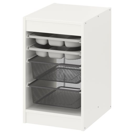 TROFAST, storage combination with boxes/trays, 34x44x56 cm, 394.804.66