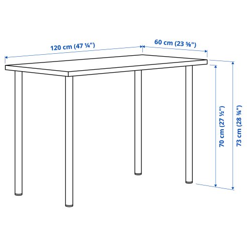 LAGKAPTEN/ADILS, desk, 120x60 cm, 395.233.38